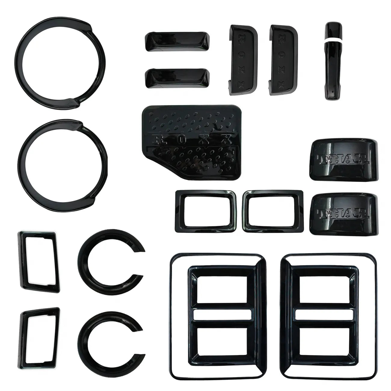 Black Fender Indicator Garnish for Mahindra Thar Roxx (2024 Onwards) – Glossy Finish (Set of 2)