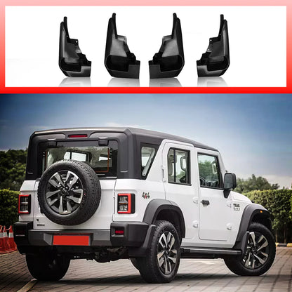 Mahindra Thar Roxx Heavy-Duty Mud Flaps – Set of 4 | Premium ABS Splash Guards