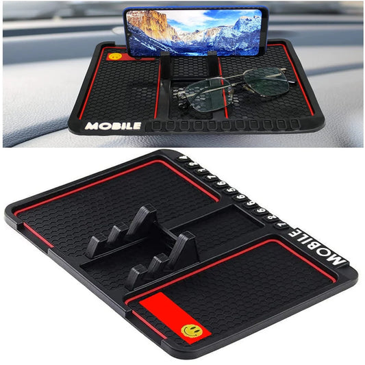 Anti-Slip Phone Mat for Car Dashboard with Parking Mobile Number Display