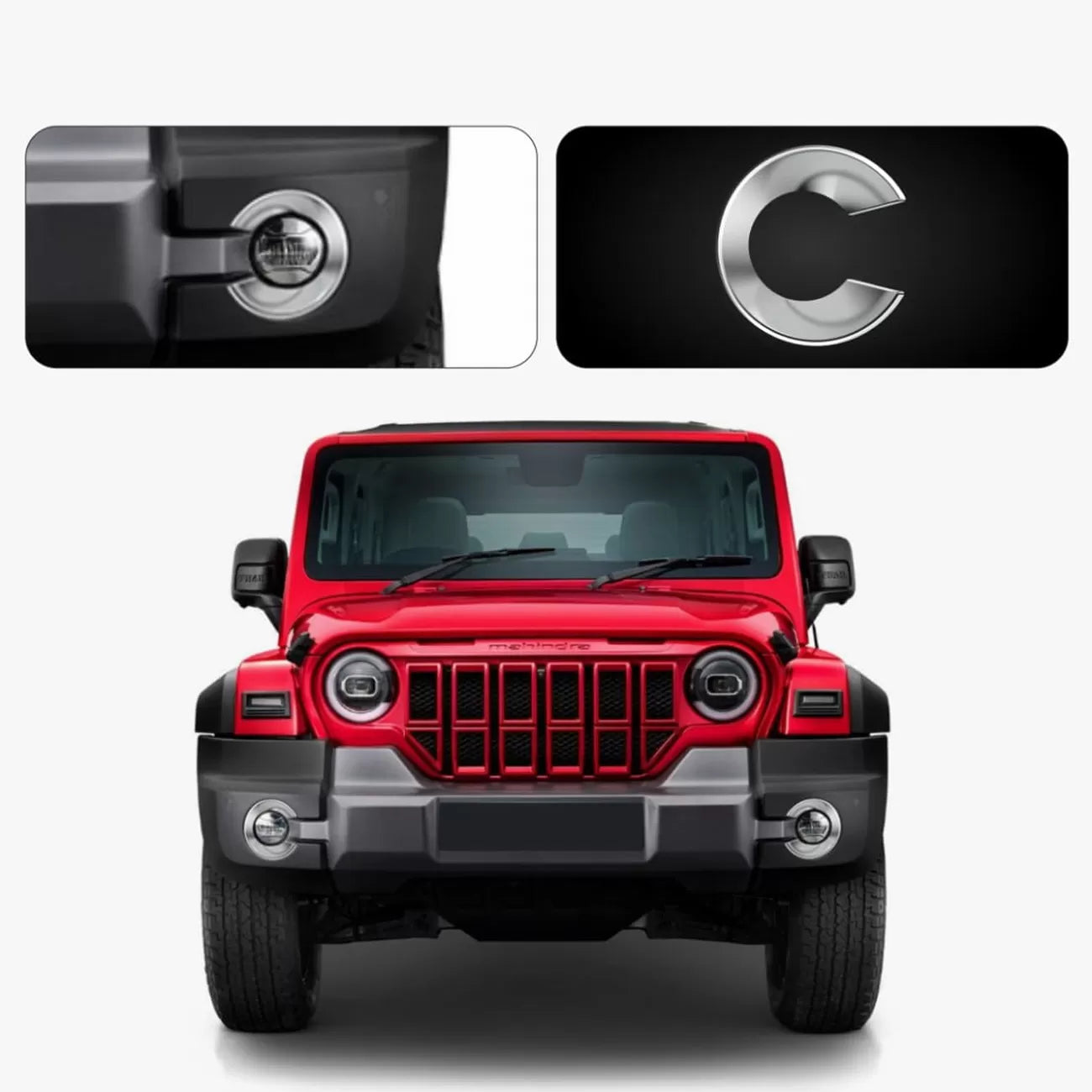 Chrome Mirror Trim for Mahindra Thar Roxx (2024 Onwards)